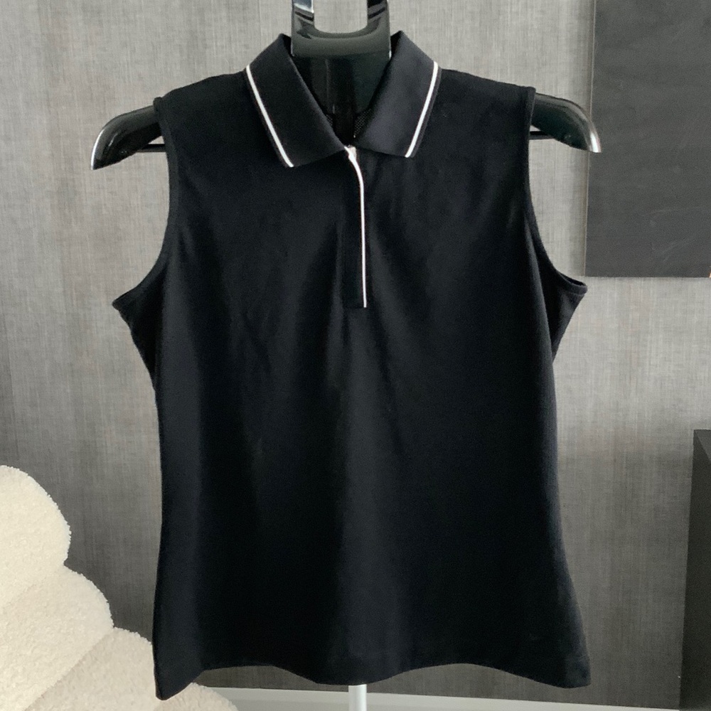 Nike Golf Fit Dry black sleevless golf polo shirt M
